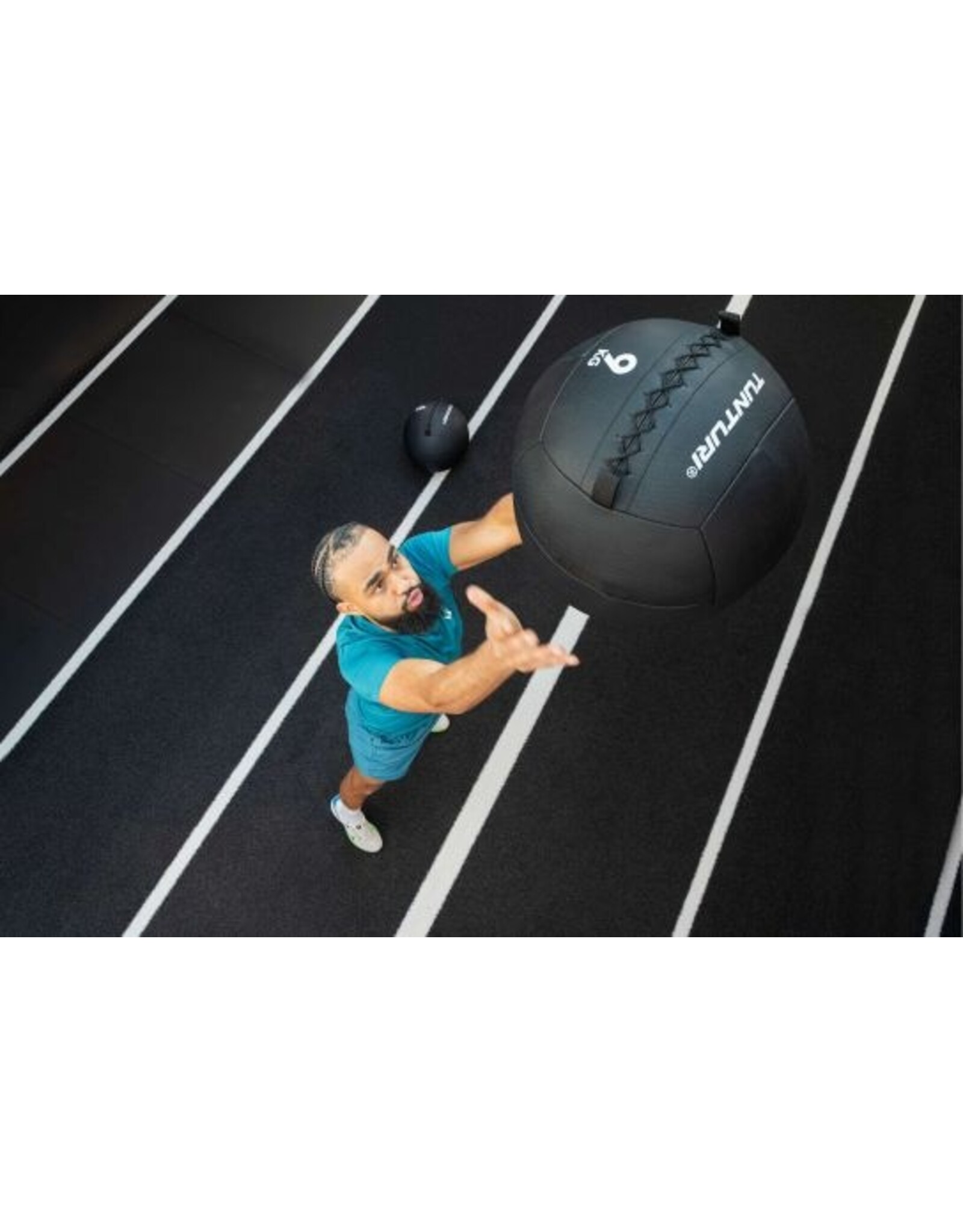 Tunturi Tunturi Platinum Wall Ball - 9kg - Zwart - Incl. gratis fitness app