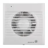 Soler & Palau muurinbouwventilator met instelbare nalooptimer en hygrostaat DECOR - 100 CHZ wit