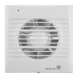 Soler & Palau muurinbouwventilator met instelbare nalooptimer en hygrostaat DECOR - 100 CHZ wit