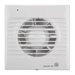 Soler & Palau muurinbouwventilator met instelbare nalooptimer en hygrostaat DECOR - 100 CHZ wit