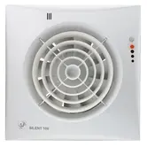 Soler & Palau muurinbouwventilator met instelbare nalooptimer en hygrostaat SILENT - 100 CHZ VISUAL wit