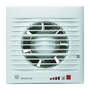Soler & Palau muurinbouwventilator met instelbare nalooptimer en hygrostaat DECOR - 100 CHZ VISUAL wit