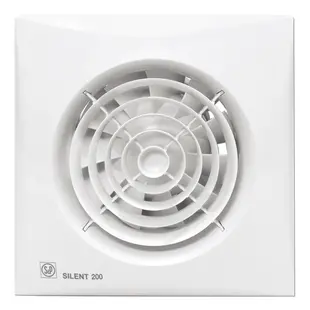 Soler & Palau muurinbouwventilator met timer en inschakelvertraging SILENT - 200 CRIZ wit