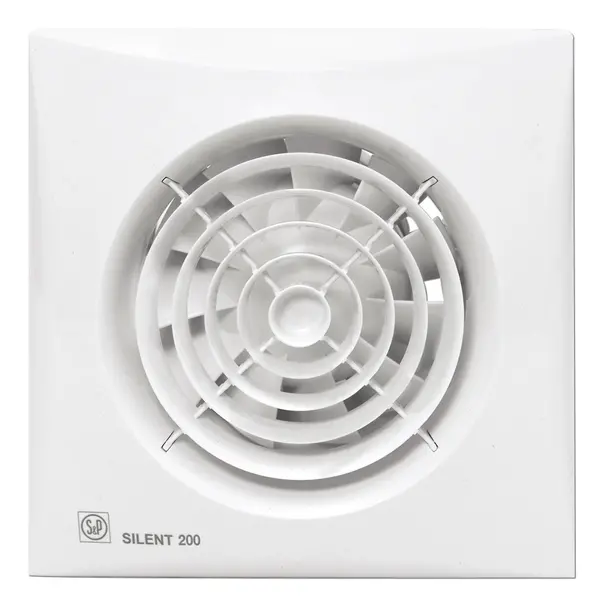 Soler & Palau muurinbouwventilator met timer en inschakelvertraging SILENT - 200 CRIZ wit