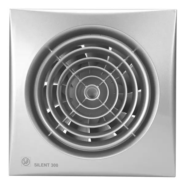 Soler & Palau muurinbouwventilator met instelbare nalooptimer SILENT - 300 CRZ zilver