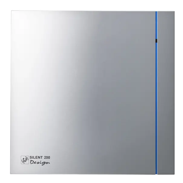 Soler & Palau muurinbouwventilator met instelbare nalooptimer en hygrostaat SILENT DESIGN - 200 CHZ zilver 3C