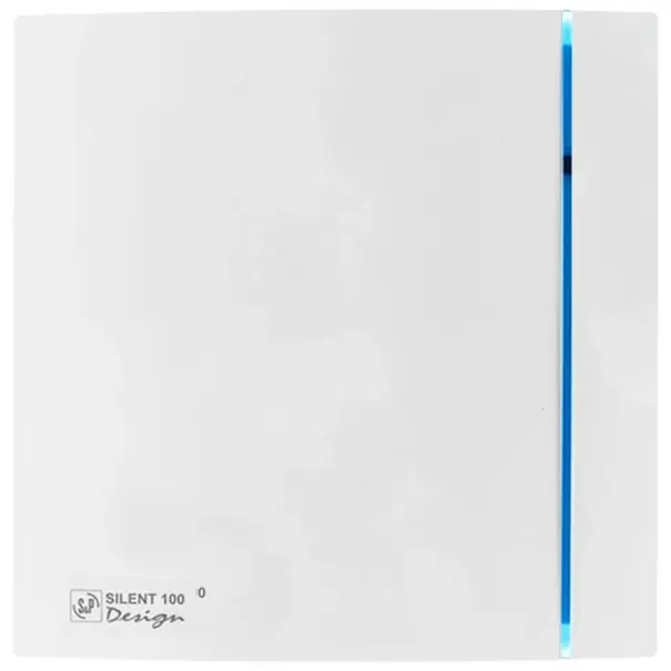 Soler & Palau muurinbouwventilator met instelbare nalooptimer en hygrostaat SILENT DESIGN - 100 CHZ wit 3C