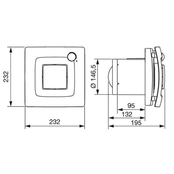 Soler & Palau muurinbouwventilator met instelbare nalooptimer, hygrostaat en bewegingsmelder SILENT DUAL - 300 wit
