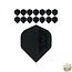 Bull's 5-Pack POLYNA Plain Standaard Flight "Black"