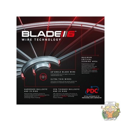 Winmau Blade 6 Carbon Triple Core PDC Dartboard