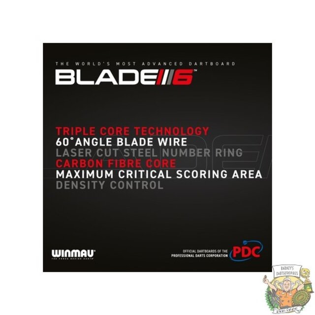 Blade 6 Carbon Triple Core PDC Dartboard