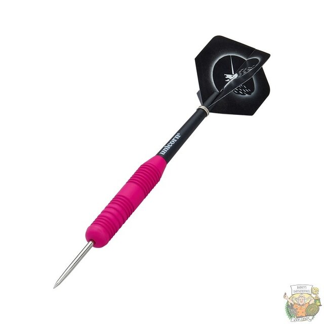 Core Plus Rubberised Brass Pink Steeltip