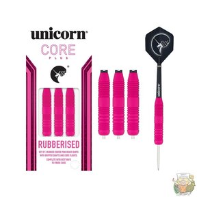 Core Plus Rubberised Brass Pink Steeltip