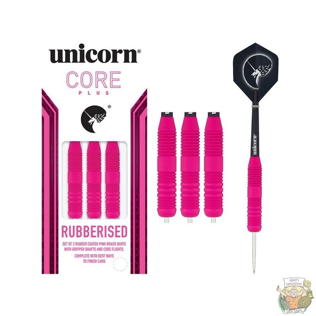 Core Plus Rubberised Brass Pink Steeltip