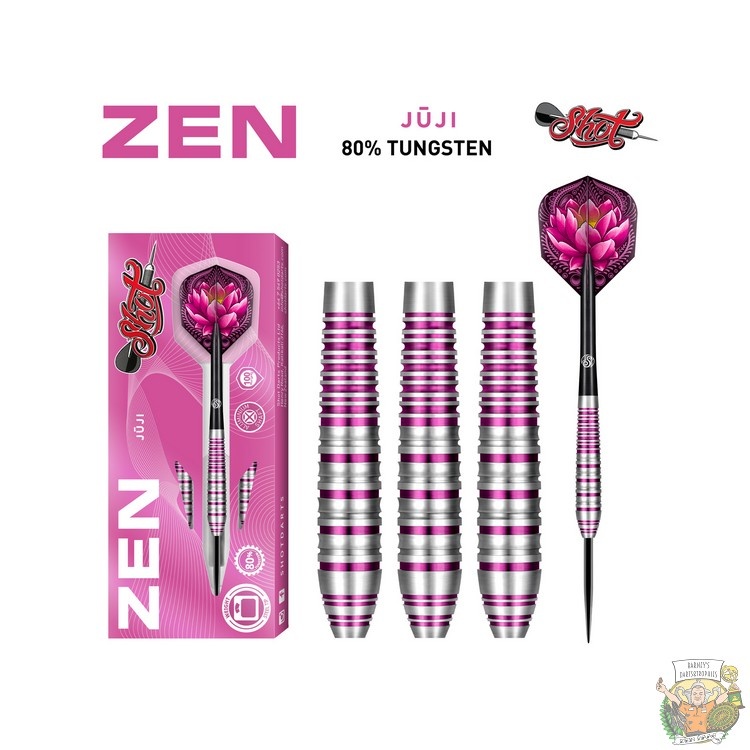 Dartpijlen van Shot kopen? | Zen Juji 80% Tungsten darts Barney's