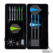 Softip darts set black coated in dartcase
