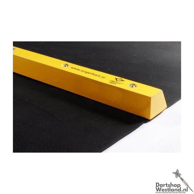 Dartmat Rubber + oche  330 x 60 - Gele oche