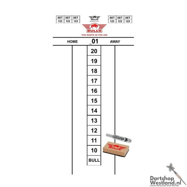 Scoreset Darttel Flex 60x30cm