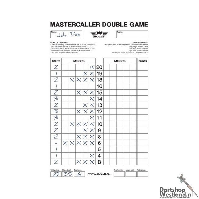 Mastercaller Double Game Scoreboard Flex 45x30