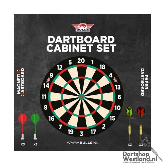 Magnetic Paper Dartboard Cabinet Set