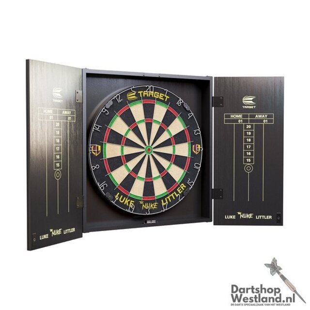 Luke Littler Dart Board Cabinet Set