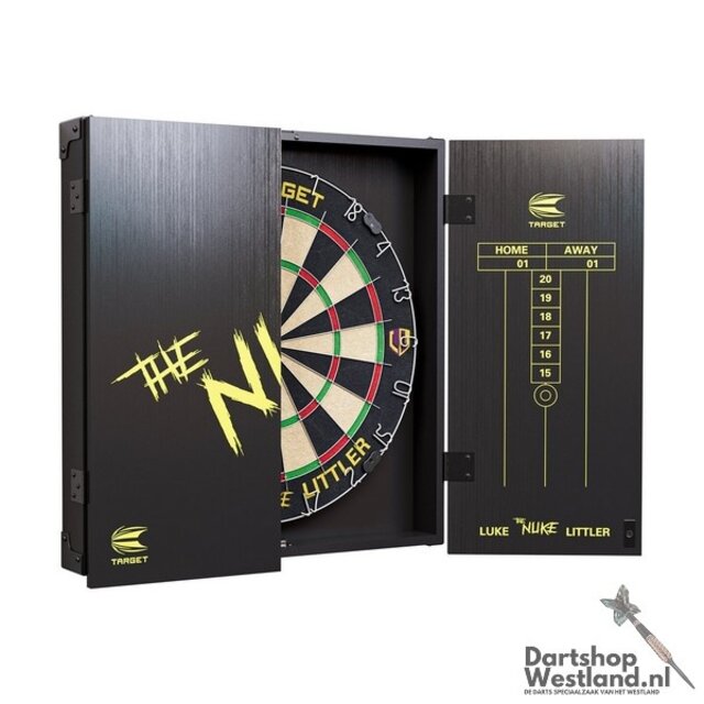 Luke Littler Dart Board Cabinet Set