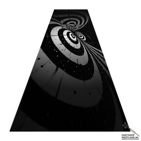 Illusion Carpet Dartmat Black and White 241x55cm
