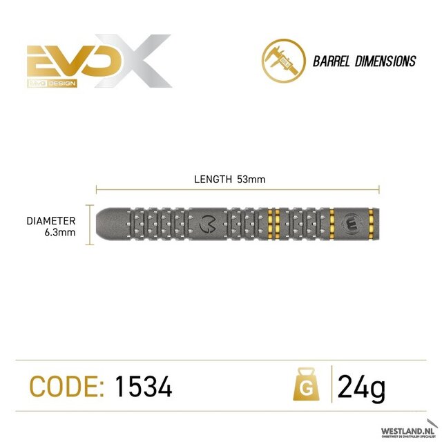 MVG Evo-X - 90% Tungsten darts - Michael van Gerwen