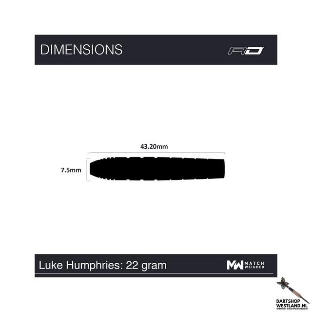 Luke Humphries - 50 Years Player Edition 90% - Dartpijlen