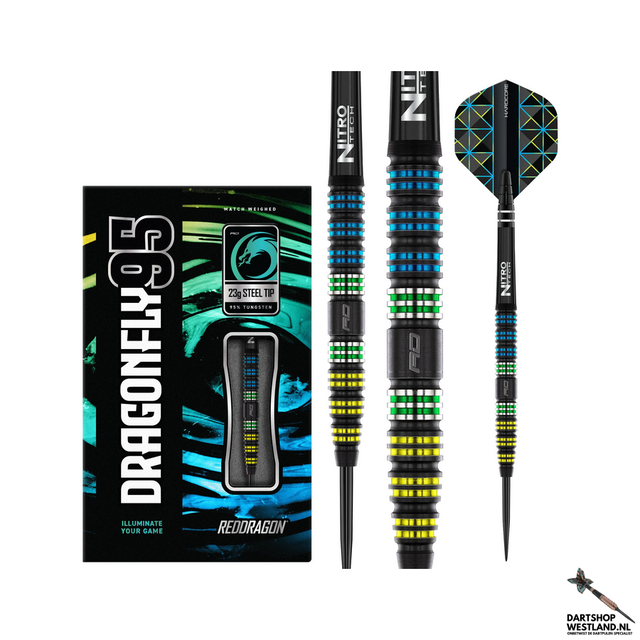 Dragonfly 95 Black - Tapered 95% - Dartpijlen