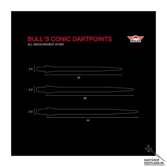 Conic Steel Points Black