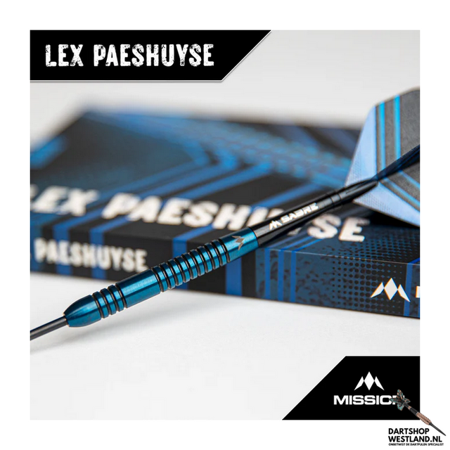 Lex Paeshuyse Darts - Steel Tip - 90% Tungsten - Blue & Black