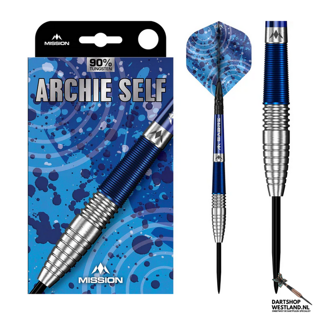 Archie Self Darts - Steel Tip - 90% Tungsten - Blue & Silver