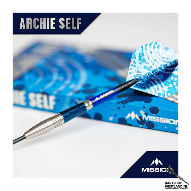 Archie Self Darts - Steel Tip - 90% Tungsten - Blue & Silver