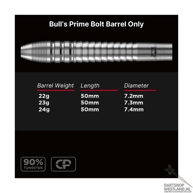 Prime 90% Bolt CP Steeltip Barrels Only