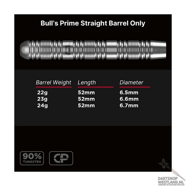 Prime 90% Straight CP Steeltip Barrels Only