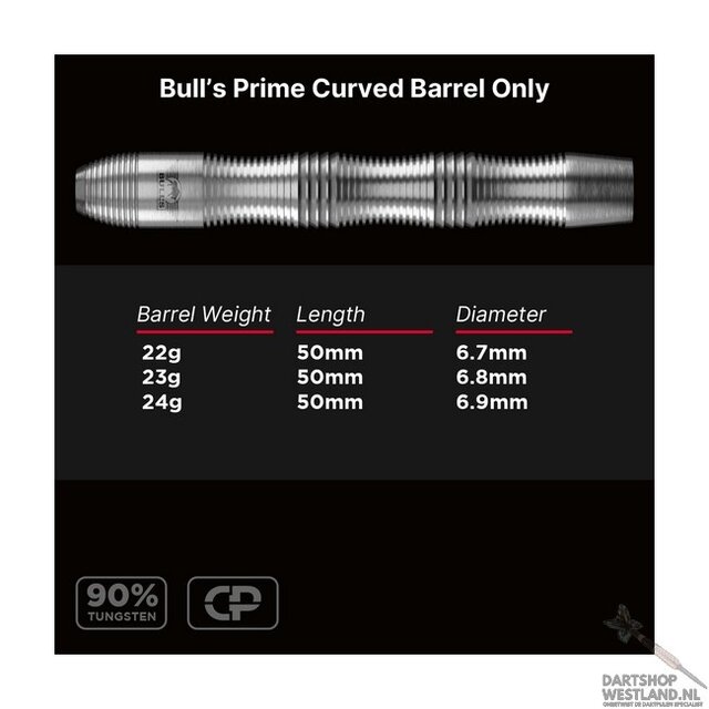 Prime 90% Curved CP Steeltip Barrels Only