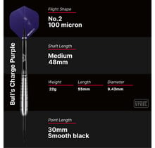 Charge Purple Nickel Coated Steeltip