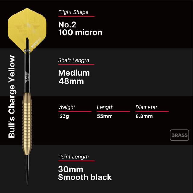 Charge Yellow Brass Steeltip