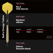 Charge Yellow Brass Steeltip