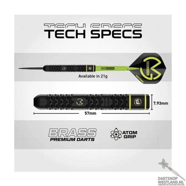 Michael van Gerwen SE Brass steeltip dartpijlen