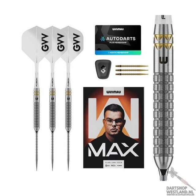 Gian van Veen W-Max 90% Switch Point steeltip dartpijlen