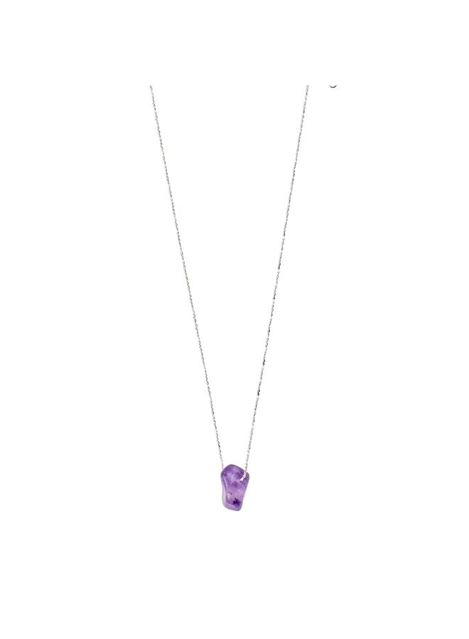 Amethyst ketting zilver