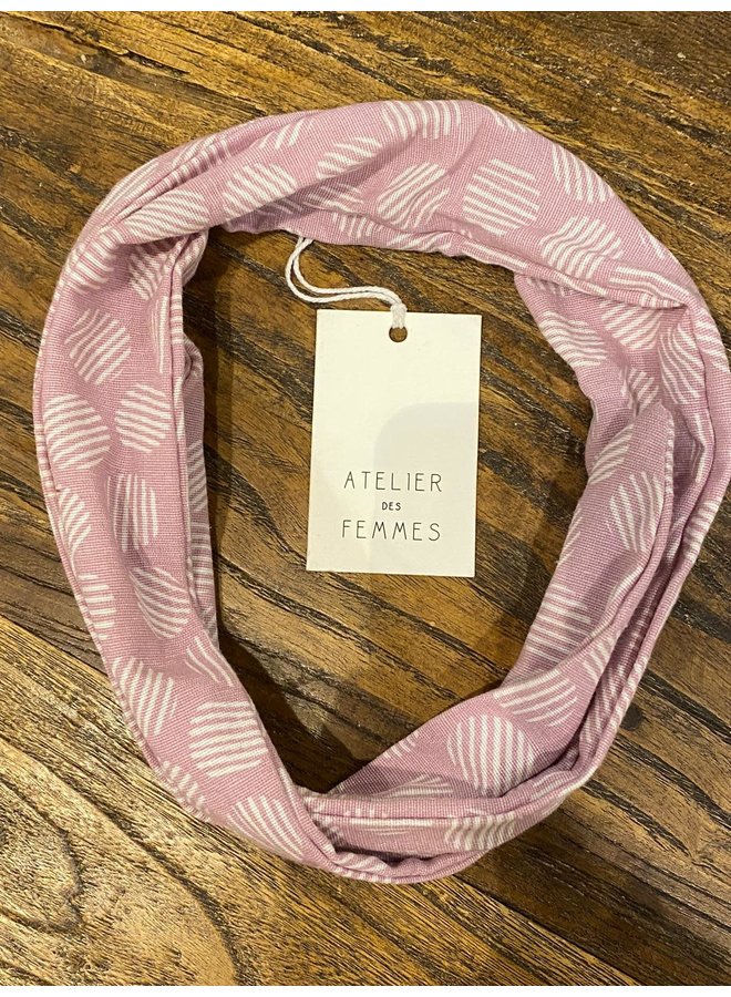 Atelier Des Femmes Wit Roze Lila Haarband