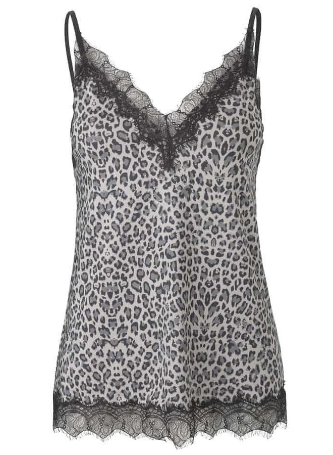 Rosemunde Strap Top Leopard Grijs Print