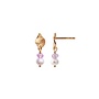 Stine A Ile De L'Amour Pearl and Light Amethyst Earring Gold