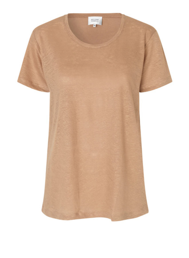 Second Female Peony O-Neck Tee Praline