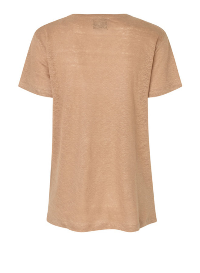 Second Female Peony O-Neck Tee Praline