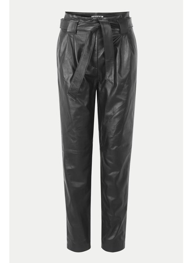 Just Female Nago Leather Trousers Black