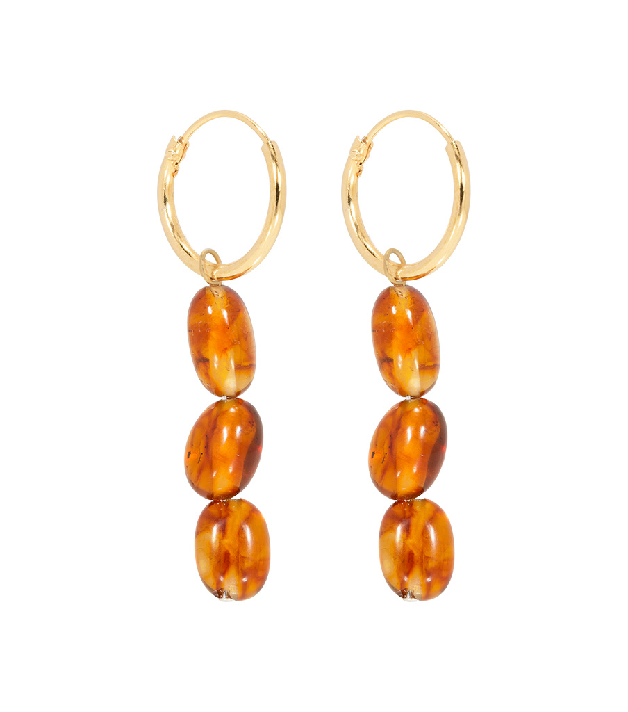 Invloed lekken kiezen Miab oorbellen goud - Threesome Amber - Liefste Fashion